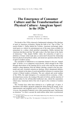 The Emergence of Consumer Culture and the Transformation