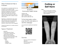 Cutting or Self Harm - Sunshine Community Health Center