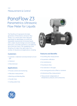 PanaFlow Z3 Panametrics Ultrasonic Flow Meter for Liquids