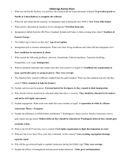 Gilded Age Review Sheet