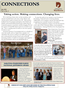 SOLUTIONS Saratoga WarHorse News