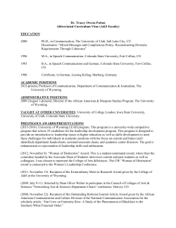 Tracey Owens Patton Vita