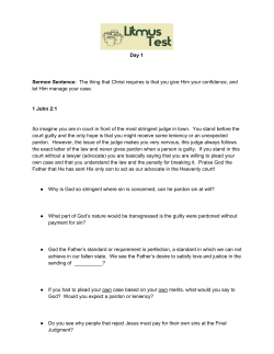 Day 1 Sermon Sentence: ​The thing that Christ requires is that you