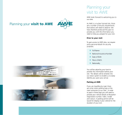 Planning your visit to AWE