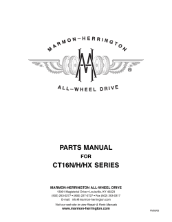 parts manual ct16n/h/hx series - Marmon