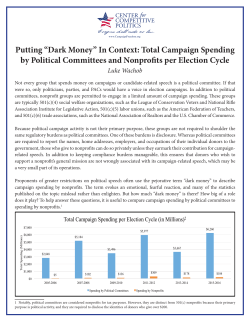 Putting &ldquo;Dark Money&rdquo; In Context: Total Campaign Spending by