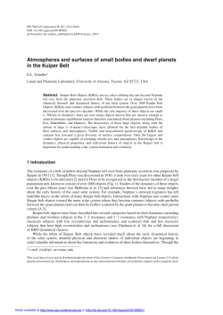 Atmospheres and surfaces of small bodies and dwarf planets in the
