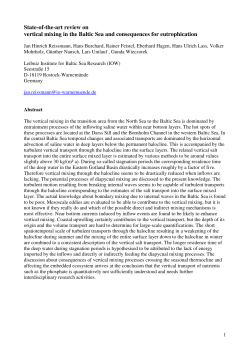 State-of-the-art review on vertical mixing in the