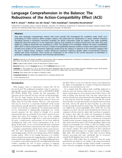 Language Comprehension in the Balance