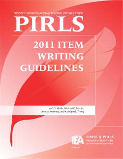 2011 item writing guidelines