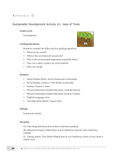 Sustainable Development Activity #1: Uses of Trees