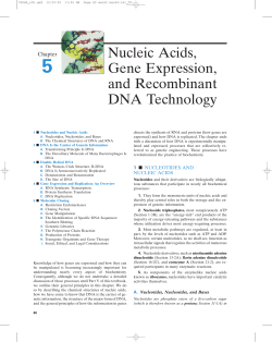 Nucleic Acids, Gene Expression and recombinant