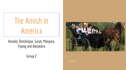 The Amish in America