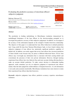 Evaluating the predictive accuracy of microloan officers` subjective