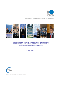 2010 Report on the Attribution of Profits to Permanent