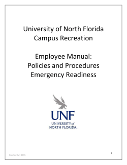 University of North Florida Campus Recreation Employee Manual