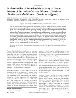 Cenchrus ciliaris - Indian Journal of Pharmaceutical Sciences