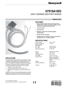 63-2660 - H7018A1003 Early Warning Dew-point Sensor