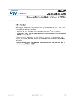 Storing data into the NDEF memory of M24SR