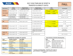 2016-2017 AIA Timelines by Sport