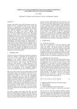 Cosmic Rays, Solar Protons in the Near