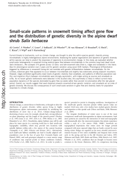 Small-scale patterns in snowmelt timing affect gene flow and the
