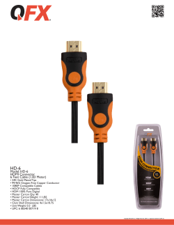 Model: HD-6 HDMI Connector 6 Feet Cable (1.83 Meter) - QFX-USA