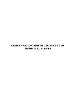 conservation and development of medicinal plants