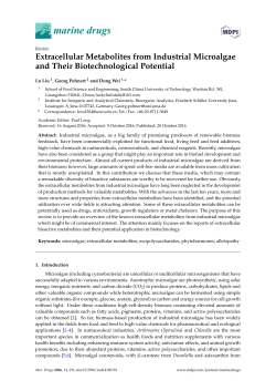 Extracellular Metabolites from Industrial Microalgae and