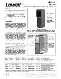 1b-702 L46 Series Dual surface front door system for Lowell racks