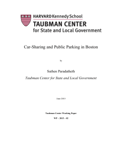 Car-Sharing and Public Parking in Boston