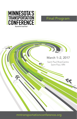final conference program - Minnesota`s Transportation Conference