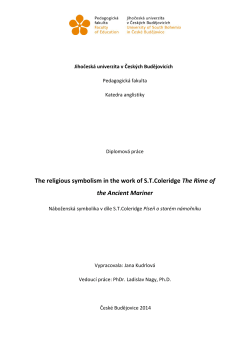 The religious symbolism in the work of STColeridge The Rime of the