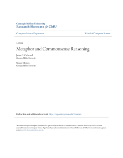 Metaphor and Commonsense Reasoning