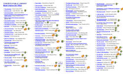 TORONTO PUBLIC LIBRARY Book Club to Go Titles: