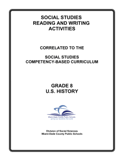 Social Studies Reading and Writing Activities