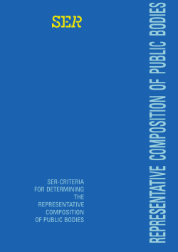 ser criteria for determining the representative status of public bodies