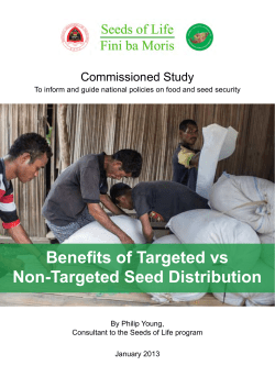 Benefits of targeted vs non targetted seed distribution