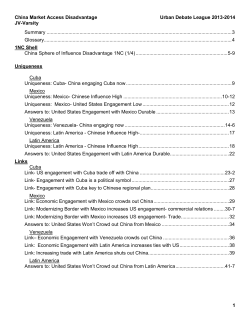 China Market Access Disadvantage