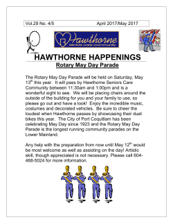 hawthorne happenings - Hawthorne Seniors Care Community