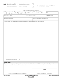 NSERC Form 303 (2002) - Conseil de recherches en sciences