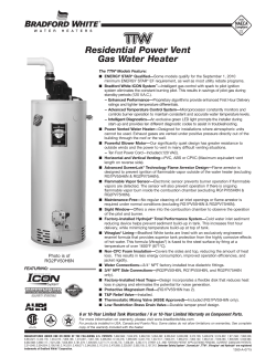Residential Power Vent Gas Water Heater