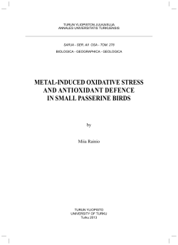 metal-induced oxidative stress and antioxidant defence in