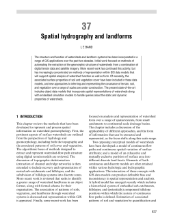 37. Spatial hydrography and landforms