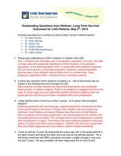 Long-Term Survival Outcomes for LGG Patients, May 5th, 2014