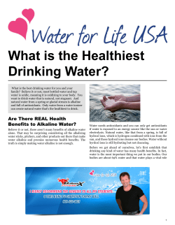 What is the Healthiest Drinking Water?