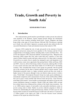 Bhattarai K. (2011) Trade, Growth and Poverty in South Asia