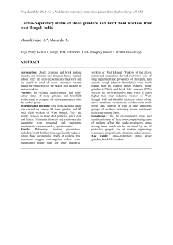 Cardio-respiratory status of stone grinders and brick field workers