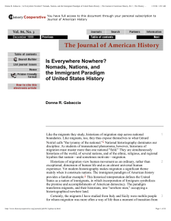 Is Everywhere Nowhere? Nomads, Nations, and the