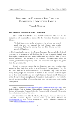 backing the founders: the case for unalienable